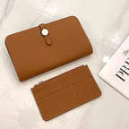 Echtleder-Portemonnaie für Herren und Damen, Luxus-Design, Rindsleder, kurze Geldbörse, Haspe, Damen-Mode, schlank, hochwertiges kleines Portemonnaie