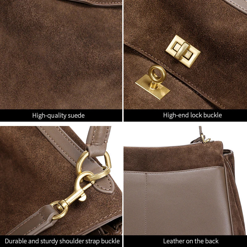Grand sac à main femme en cuir véritable souple MYNELIA