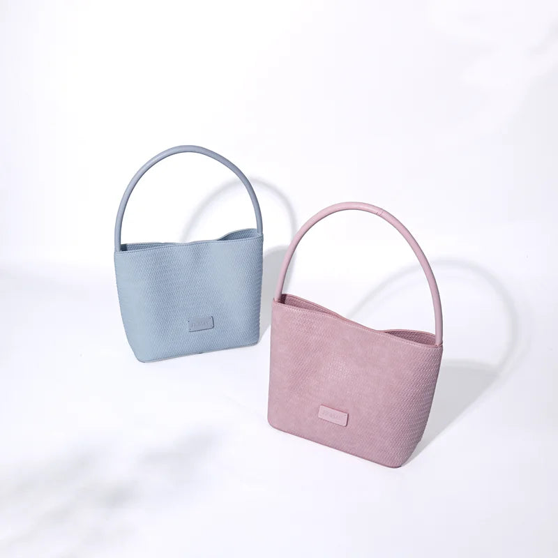Sac Tote PU tressé embossé Femme – Anse Ultra-Léger Style Été