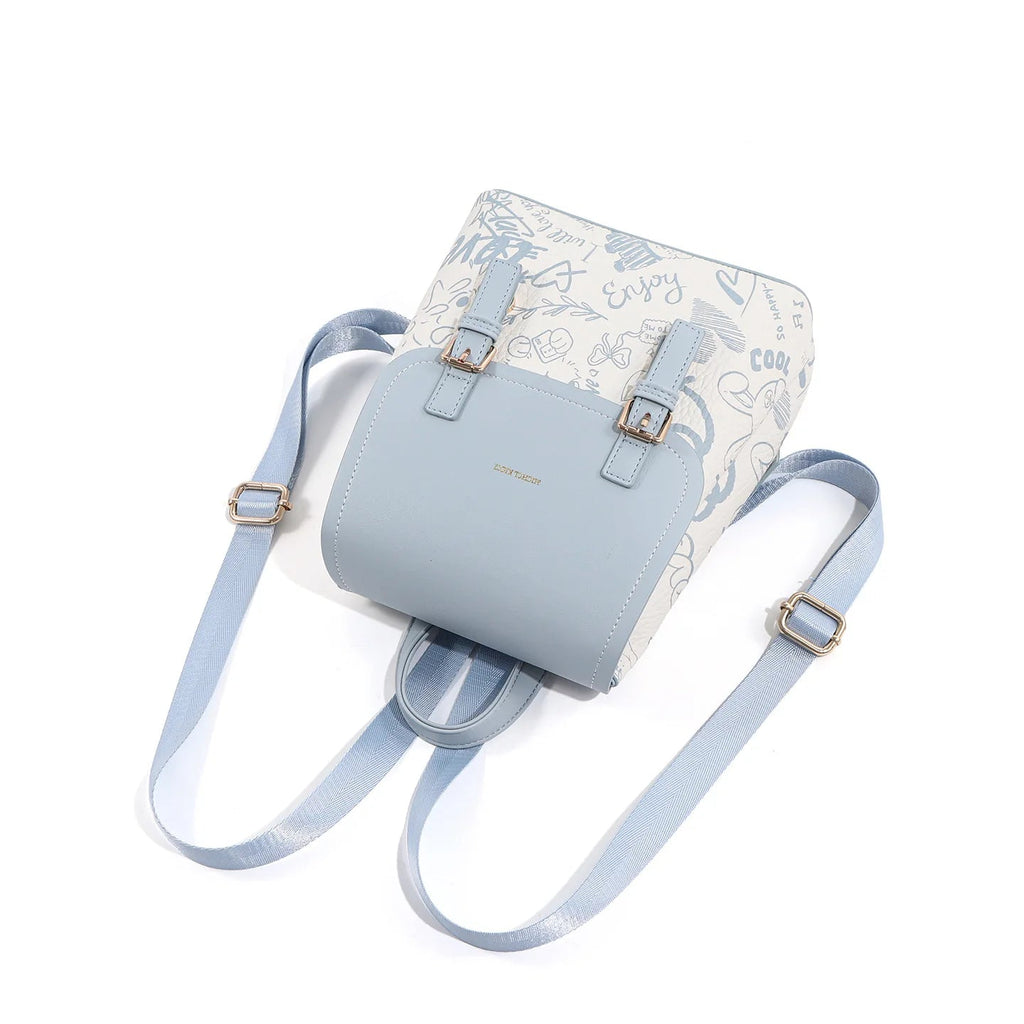 Sac à Dos Femme Imprimé Graffiti – Style Campus, Cuir PU Résistant | MYNELIA MYNELIA