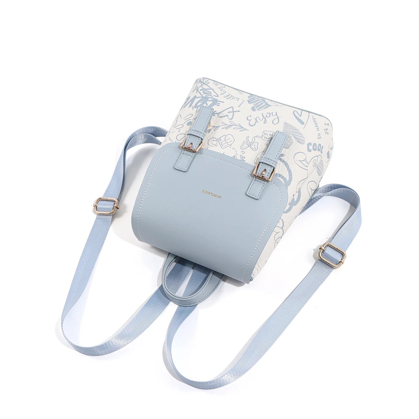 Sac à Dos Femme Imprimé Graffiti – Style Campus, Cuir PU Résistant | MYNELIA MYNELIA