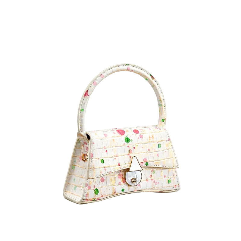 Sac en cuir véritable LAFESTIN – Motif floral,Poche rabat