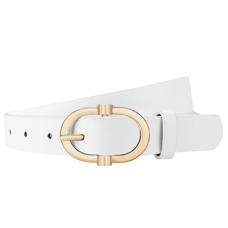 Ceinture femme boucle dorée – Simili cuir vintage
