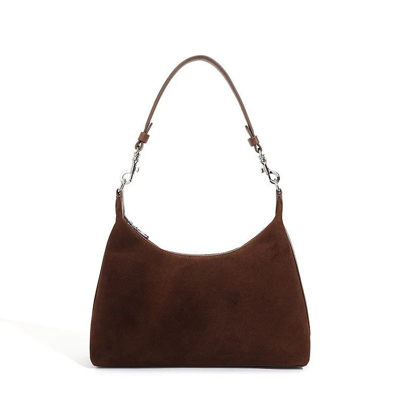 Sac bandoulière cuir Suède Femme – Style Rétro Bandoulière Vachette