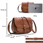 Sac à main Crossbody Cuir PU – Style Boho Selle,Décoration Frondée MYNELIA