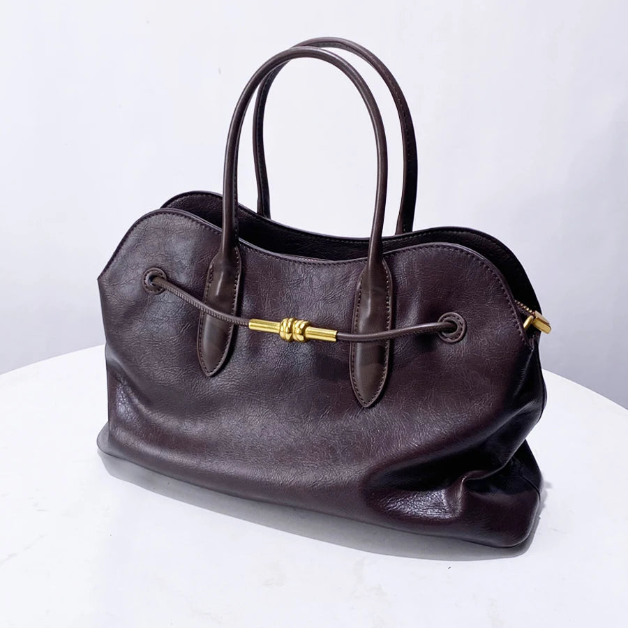Sac Tote  en cuir PU– Style Vintage Luxe
