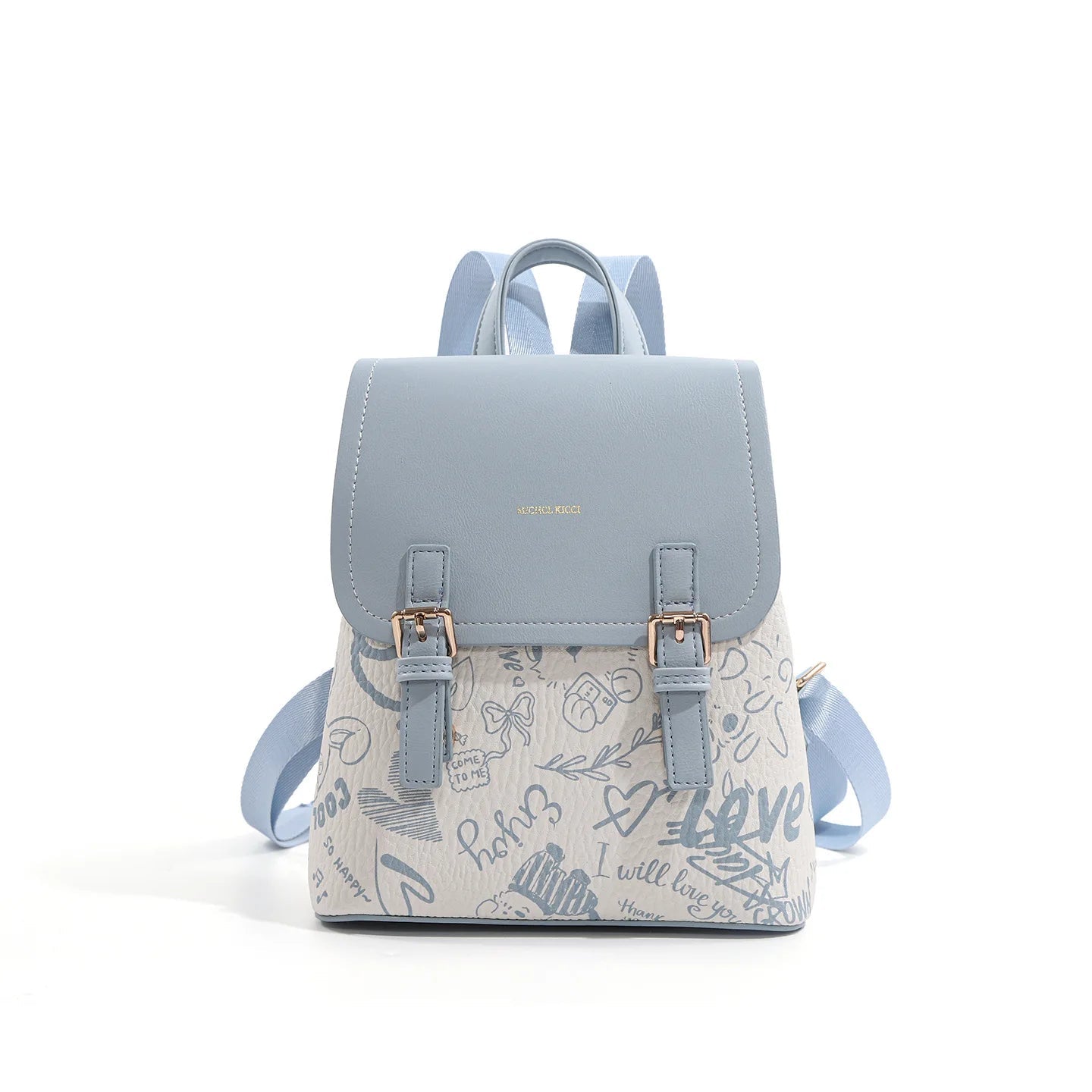 Sac à Dos Femme Imprimé Graffiti – Style Campus, Cuir PU Résistant | MYNELIA MYNELIA