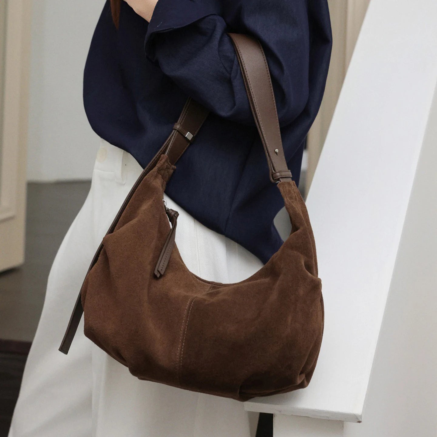 Sac Tote Daim – Classique Intemporel doublure Coton