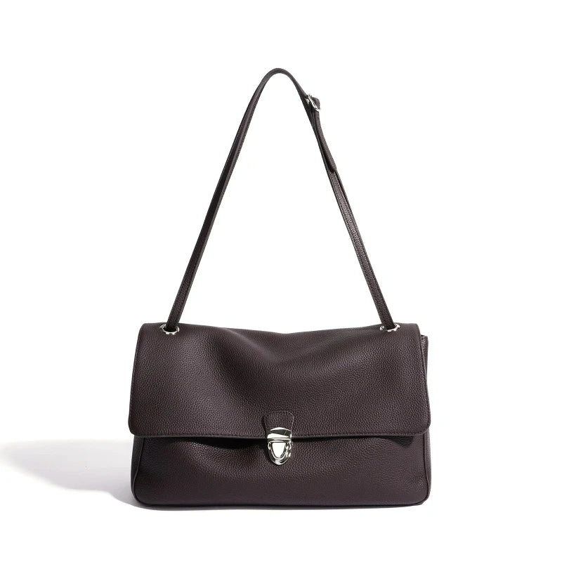 Sac en cuir véritable Satchel  Rabat Sequins