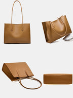 Light Brown 2025 Women OL Handbag Genuine Leather Ladies Shoulder Purse Big Tote Bag Large Capacity Shopper Bags Pocketbooks MYNELIA