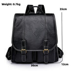 Sac à Dos Vintage en Cuir Souple – Grande Capacité, Mixte & Intemporel MYNELIA