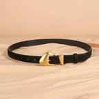 Ceinture femme suède boucle dorée – Style vintage