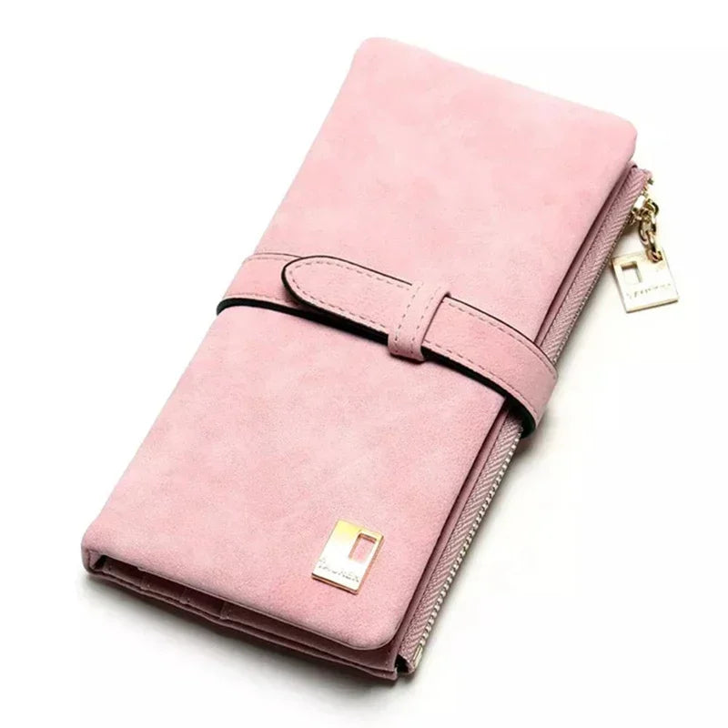 Portefeuille en cuir PU Multi-Compartiments Clutch