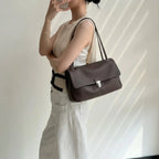 Sac en cuir véritable Satchel  Rabat Sequins