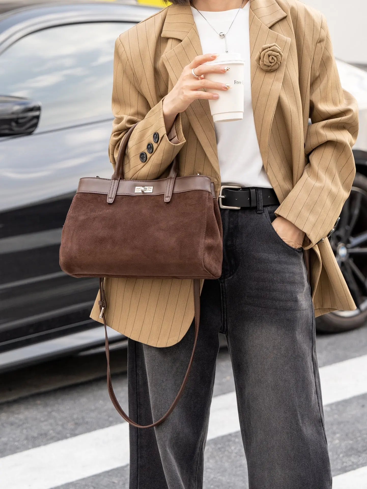 Sac à mainTote en Cuir Véritable Femme – Élégance Intemporelle MYNELIA