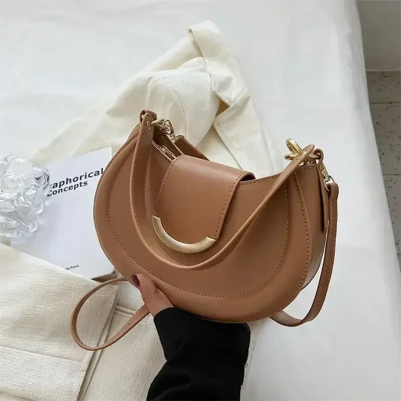 Sac bandoulière cuir PU – Boucle Magnétique