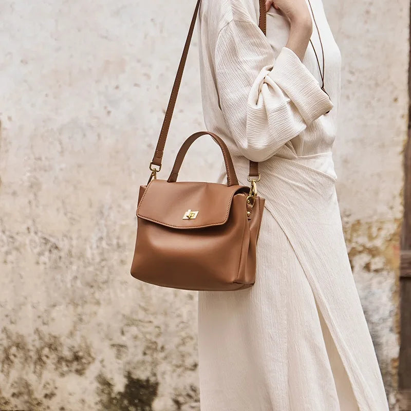 Sac Tote Cuir Véritable Souple Format Compact