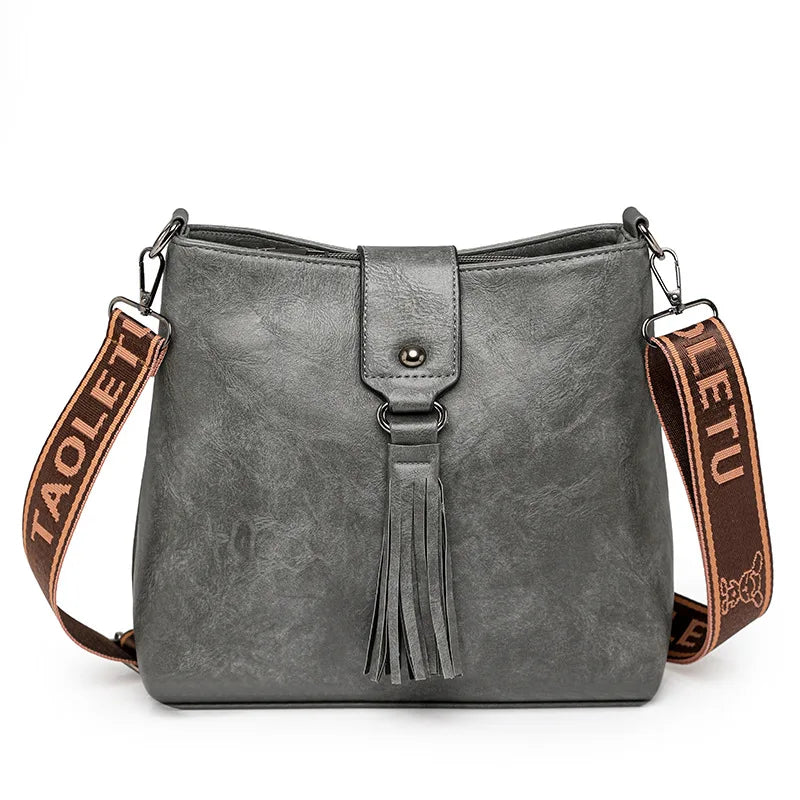 Sac seau en cuir PU– Bucket Style street chic
