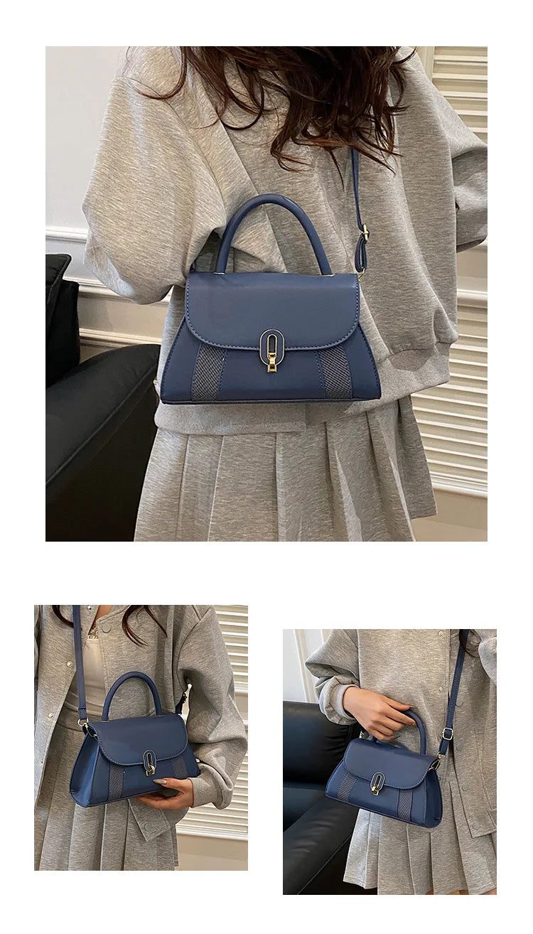 Sac  bandoulière PU Cuir Boucle Cadenas Femme