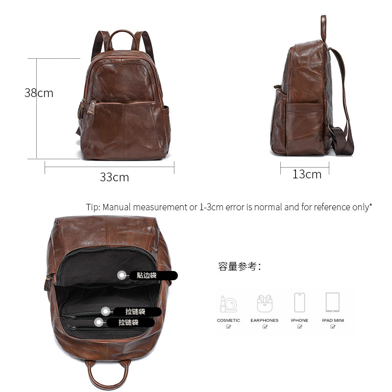 Sac à dos cuir véritable Femme — L'Essentiel Luxueux MYNELIA