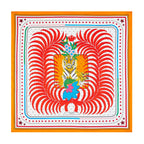 Foulard carré femme en soie imprimée – 90 × 90 cm