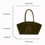 Sac à main tote bag cuir PU motif Litchi – Grande Capacité MYNELIA