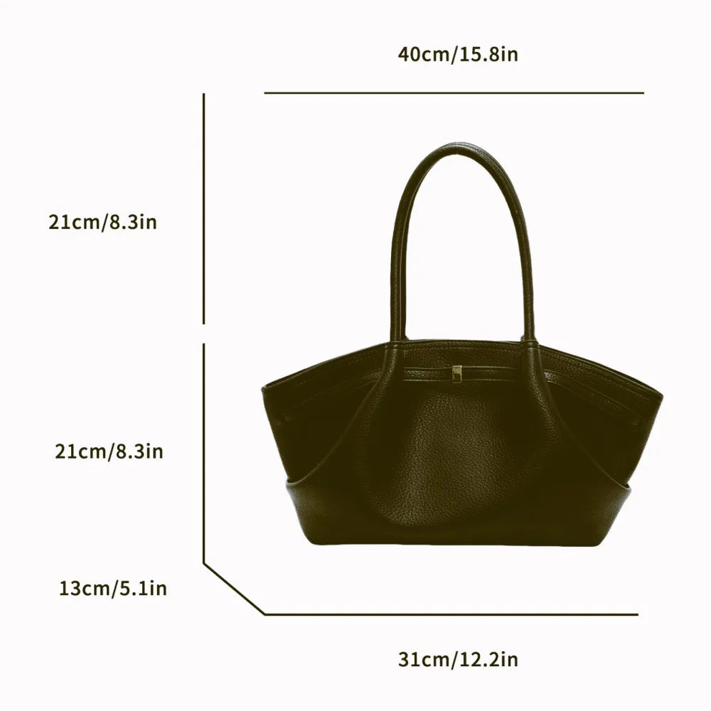 Sac à main tote bag cuir PU motif Litchi – Grande Capacité MYNELIA