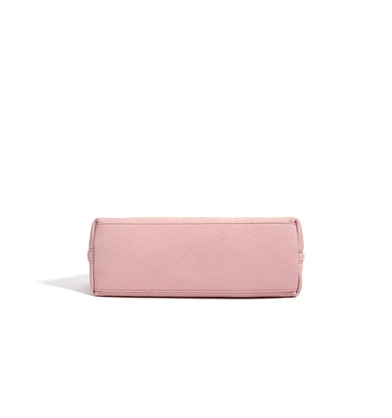 Sac bucket en cuir véritable grain supérieur – Style casual chic
