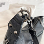 Sac à Main Hobo en Cuir Véritable Vintage – Femme MYNELIA