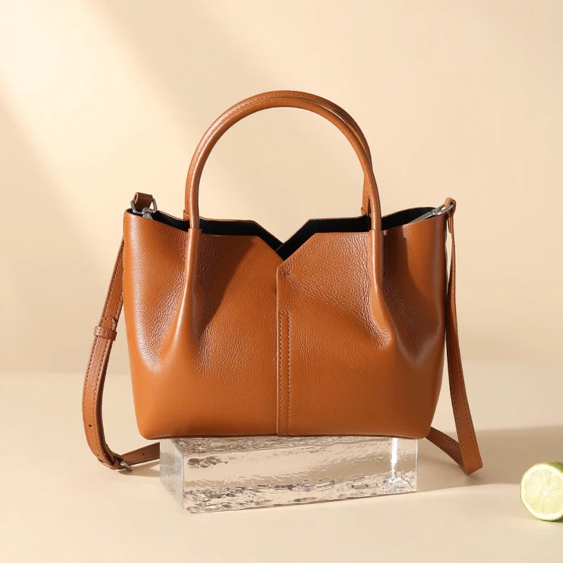 Sac Satchel en Cuir  Ruché Rubans Épaule Croisé