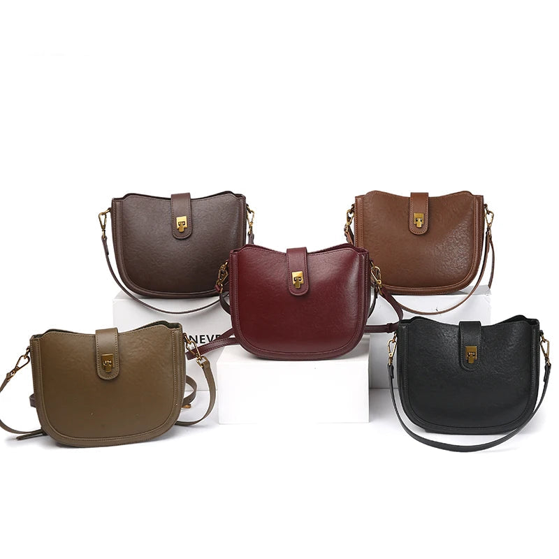 Sac bandoulière en cuir véritable – Poches intérieures