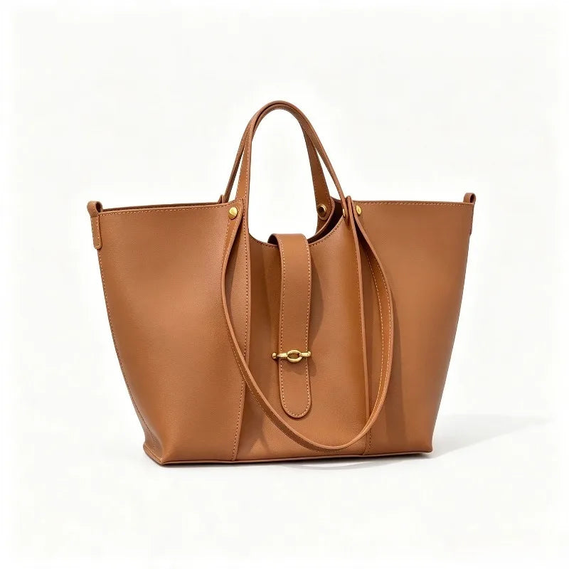 Sac Cabas en Cuir Véritable Grande Capacité – Modèle Haut de Gamme