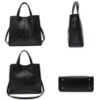 Minimalist Vintage Genuine Leather Tote Women Luxury Classic Top-handle Bag Large Capacity Cross body Shoulder Handbags Business MYNELIA