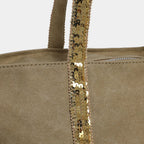 Sac Tote Canvas Sequins Grande Capacité Rétro