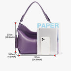 Zency Fashion Soft Real Genuine Leather Tassel Women's Handbag Ladies Shoulder Tote Messenger Hobo Bag Satchel Purple Green MYNELIA