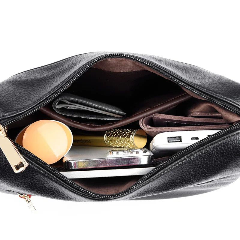 Sac à main en cuir véritable souple MYNELIA