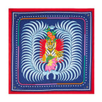 Foulard carré femme en soie imprimée – 90 × 90 cm