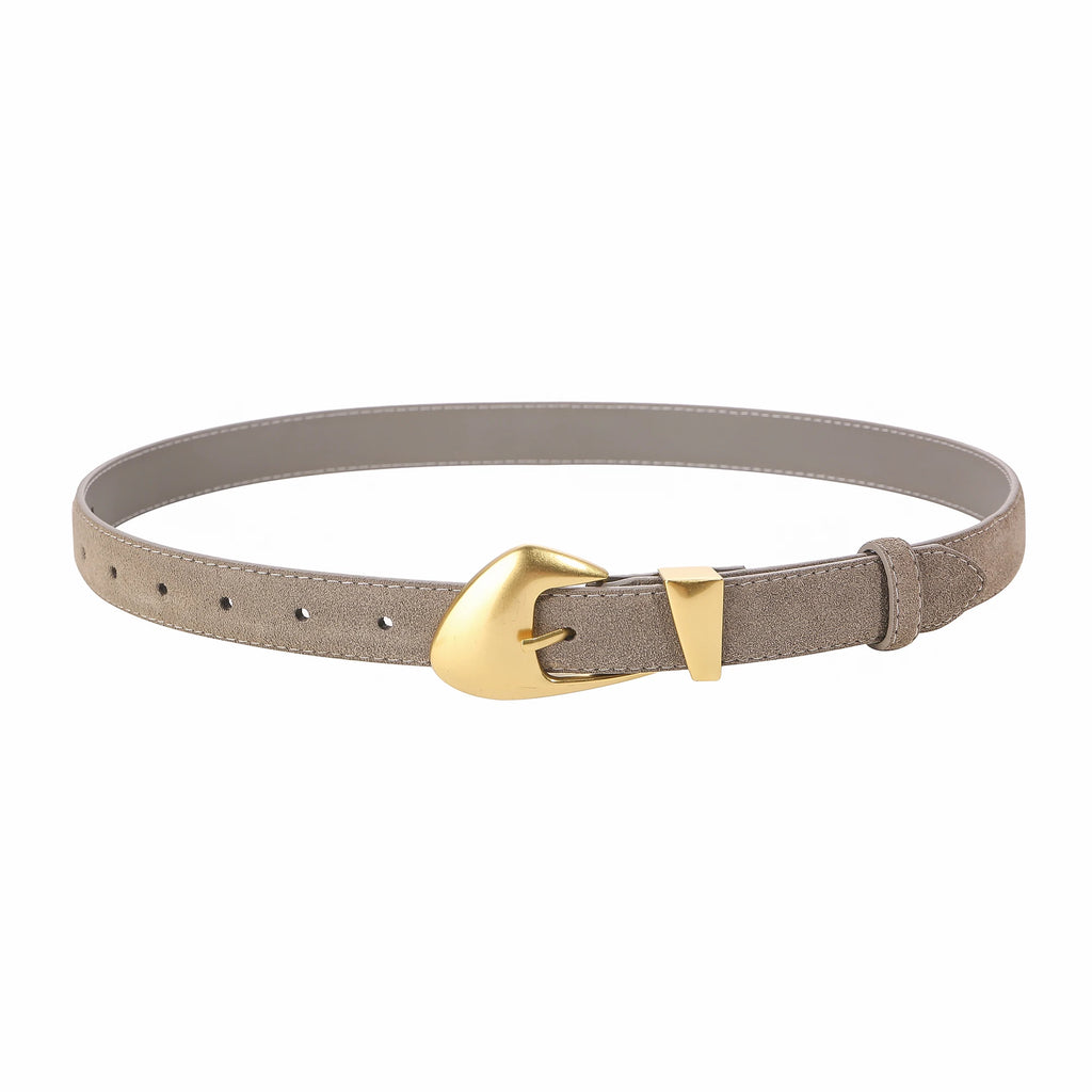 Ceinture femme suède boucle dorée – Style vintage