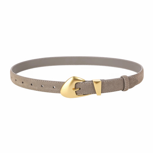 Ceinture femme suède boucle dorée – Style vintage