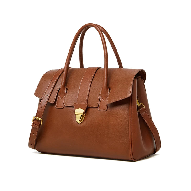 Sac à main Tote en cuir véritable vintage