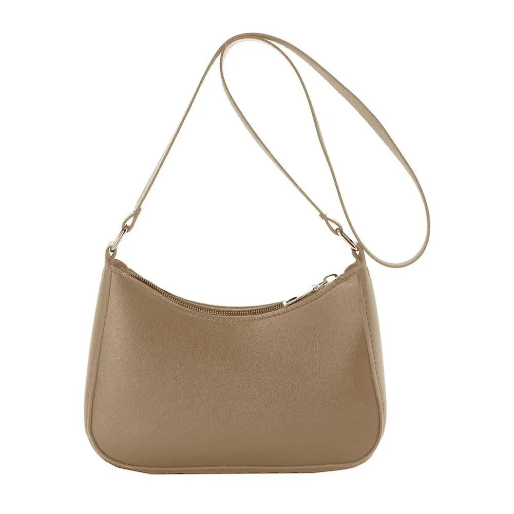 Sac à main bandoulière en cuir Verni -Style Minimaliste Rétro MYNELIA