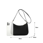 Sac à main bandoulière en cuir Verni -Style Minimaliste Rétro MYNELIA