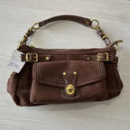 Sac Velours Rétro Flap Métal Chaînes Port  Croisé
