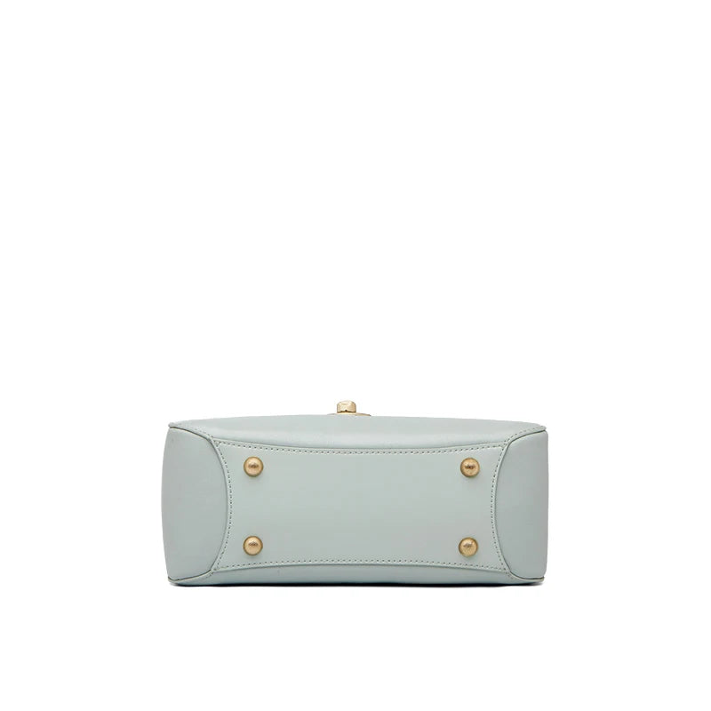 Sac tote fuir véritable fait main – Kaki & Bleu