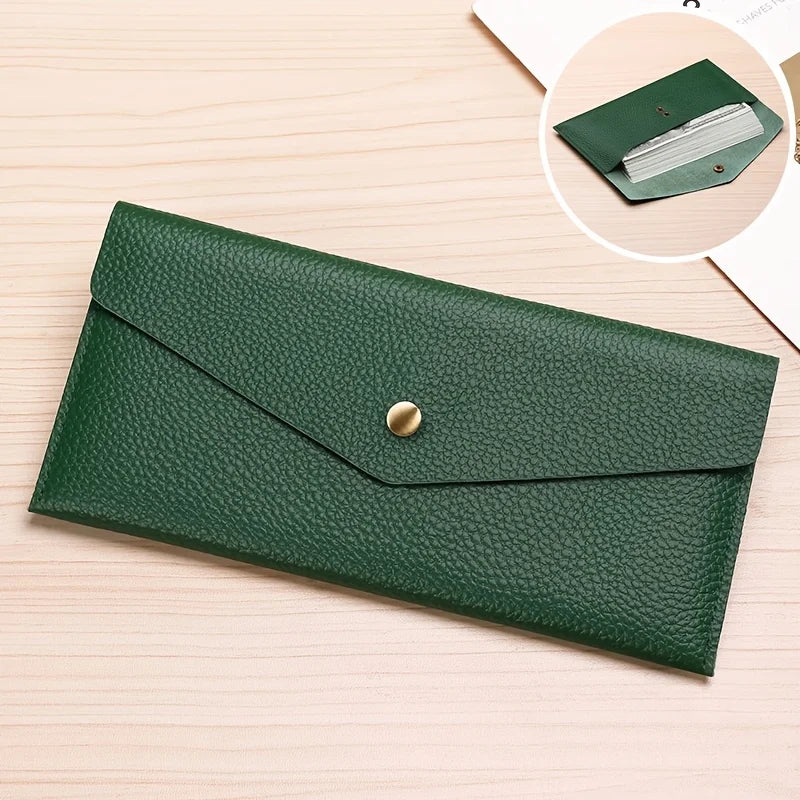 Portefeuille long cuir de vache femme – Pochette enveloppe grande MYNELIA