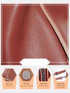 Sac bandoulière cuir véritable –Pochette Carrée Rabat Style Rétro MYNELIA