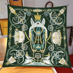 90*90CM Halstuch Vier Jahreszeiten Luxus Quadratische Seidenschals Europa Und Amerika Mode Bandanas Neue Twill-Druck Sonnenschutz Schals