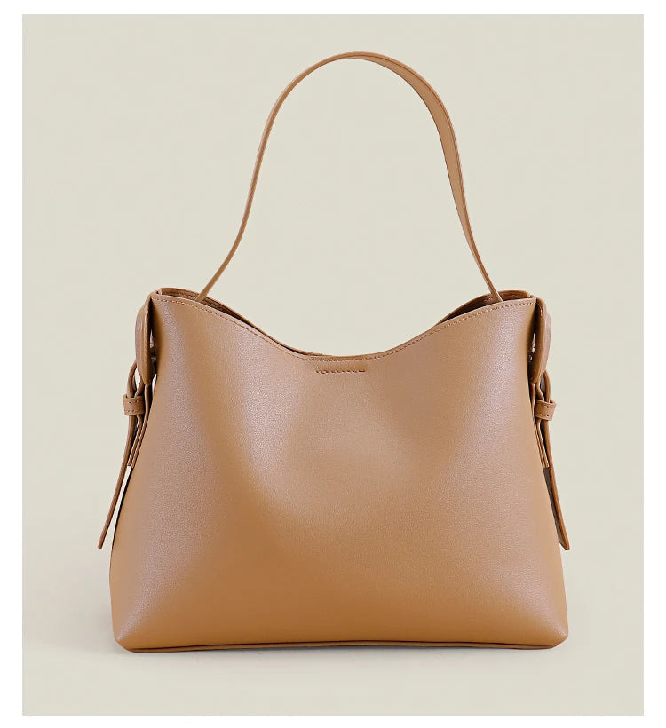 Sac à main tote bag cuir véritable–Sac cabas luxe grande capacité MYNELIA