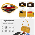Petit sac épaule en cuir de vachette à poches intérieures