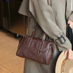 Sac Satchel Cuir Souple Doublure Poches Épaule Croisé
